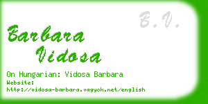 barbara vidosa business card